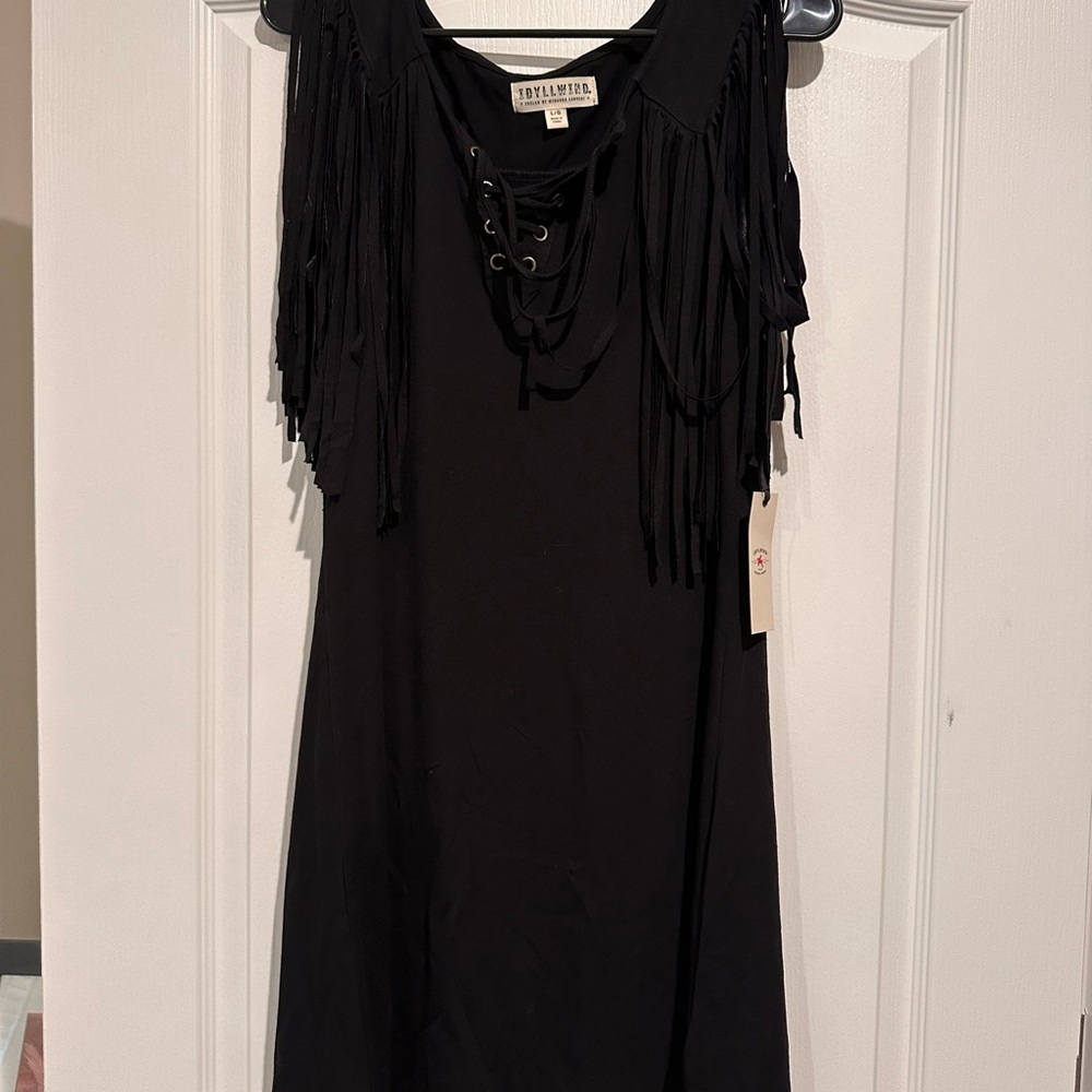 Black Fringe Dress